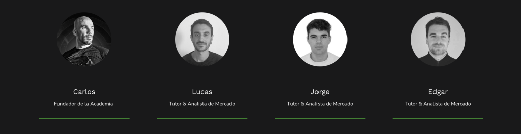 Equipo de tutores de Elliott Traders, el nuevo curso de trading con criptomonedas