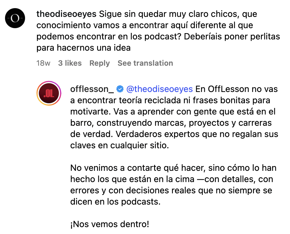 Opiniones de offlesson