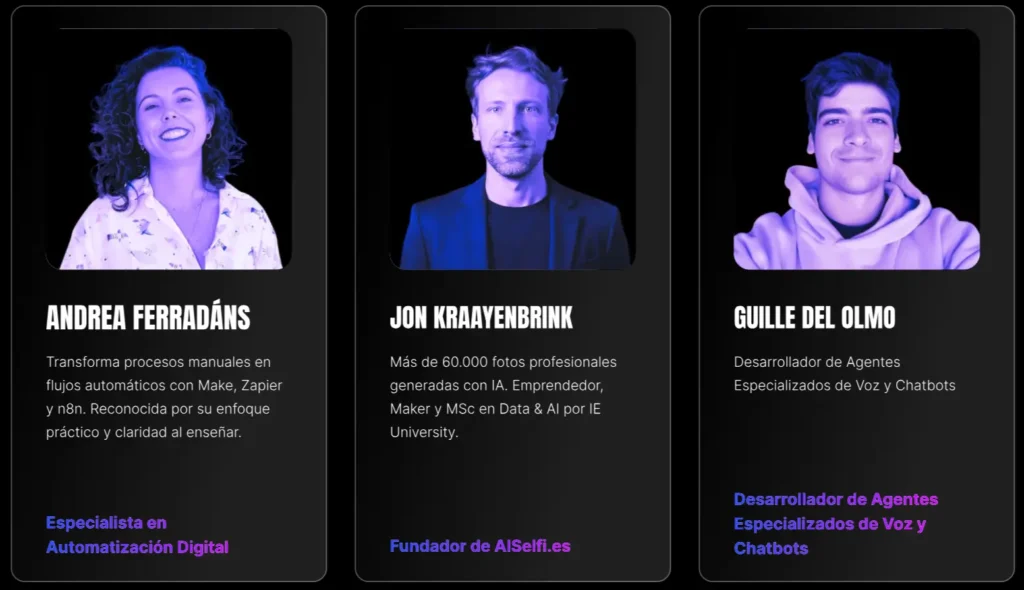 Docentes de la academia de ia Buildt Academy