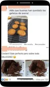 Capturas reales con opiniones y testimonios de alumnos que ya han probado el curso Dulces Saludables.